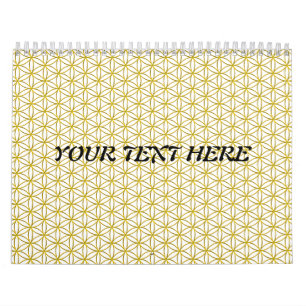 Calendario Flor de vida / Blume des Lebens - patrón oro