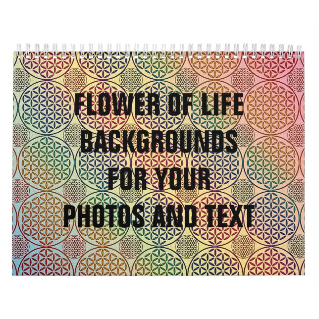Calendario Flor de vida - estampado de grunge de sello 1 (Tapa)