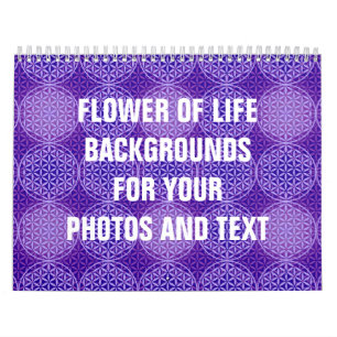 Calendario Flor de vida - estampado - morado