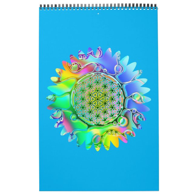 Calendario Flor De Vida - Flor Geométrica 5 (Tapa)