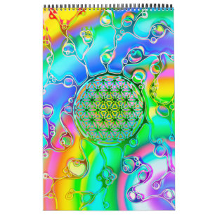 Calendario Flor De Vida - Formas Coloridas 1