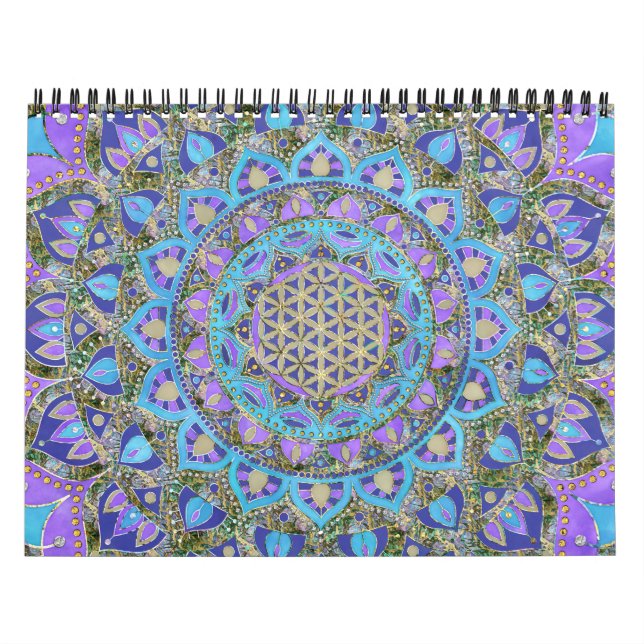 Calendario Flor De Vida - Mandala Estilo India 2 (Tapa)