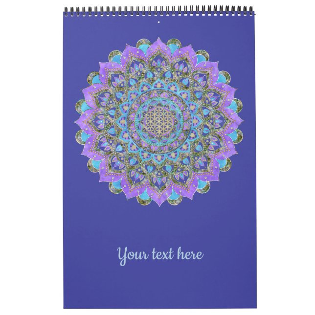 Calendario Flor De Vida - Mandala Estilo India 2 (Tapa)