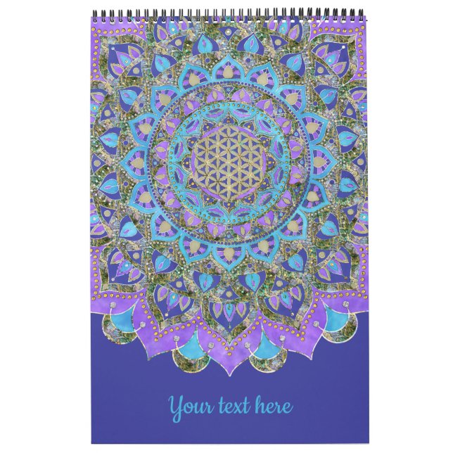 Calendario Flor De Vida - Mandala Estilo India 2 (Tapa)
