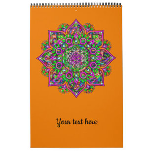 Calendario Flor de vida - Mandala india 1