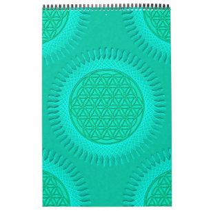 Calendario Flor de vida - sol - patrón ininterrumpido 2
