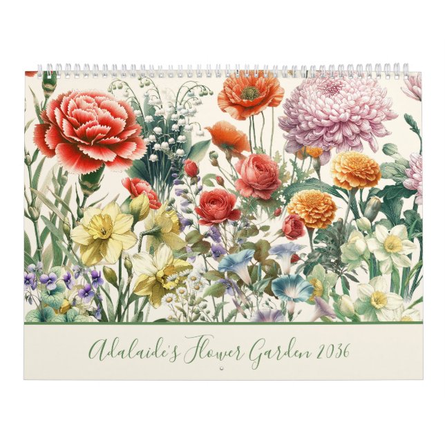 Calendario Flor del Mes de Cumpleaños (Tapa)