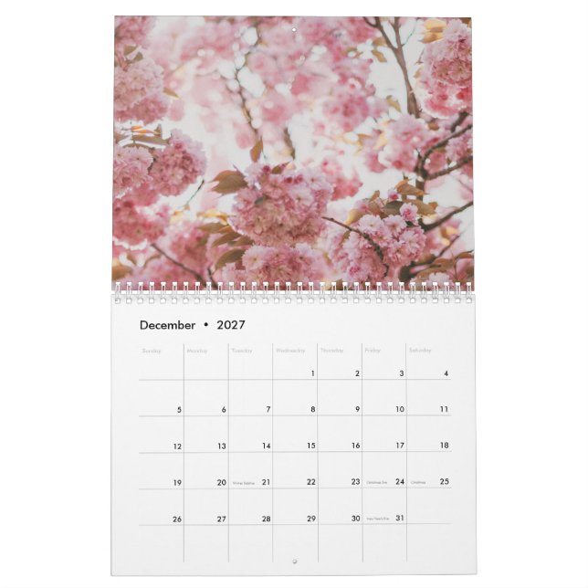 Calendario Flor rosa (Dec 2027)