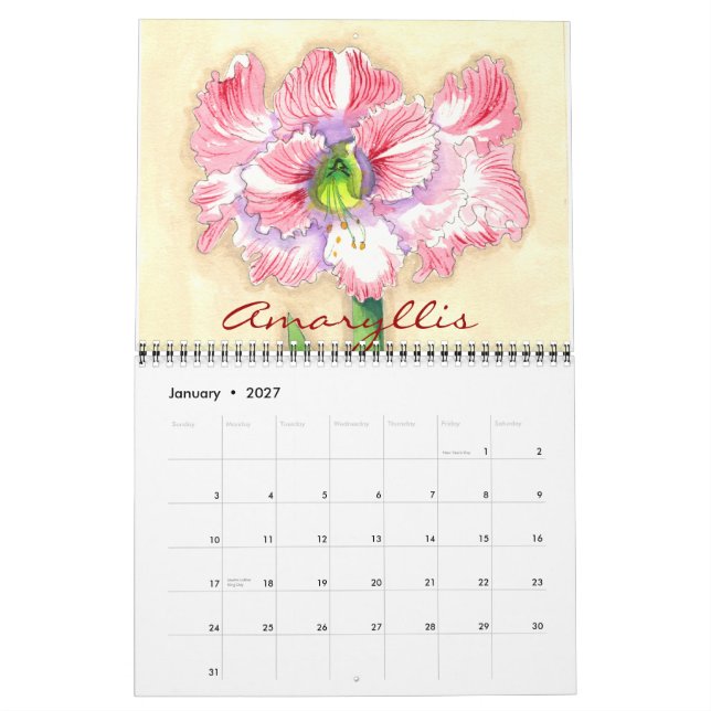 Calendario floral (Jan 2027)
