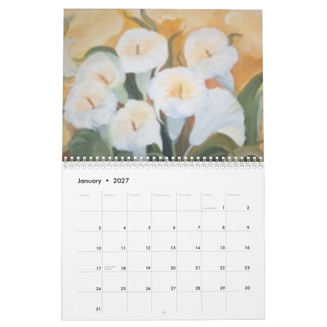 Calendario FLORAL (Jan 2027)