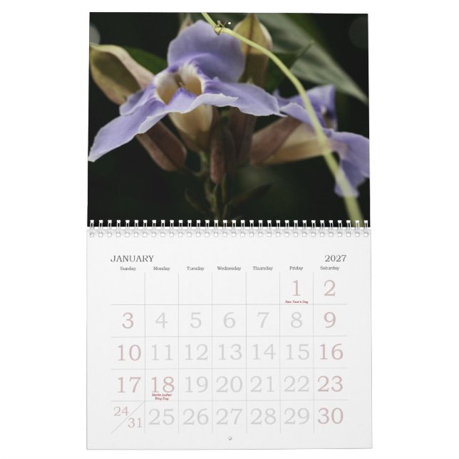 Calendario floral (Jan 2027)