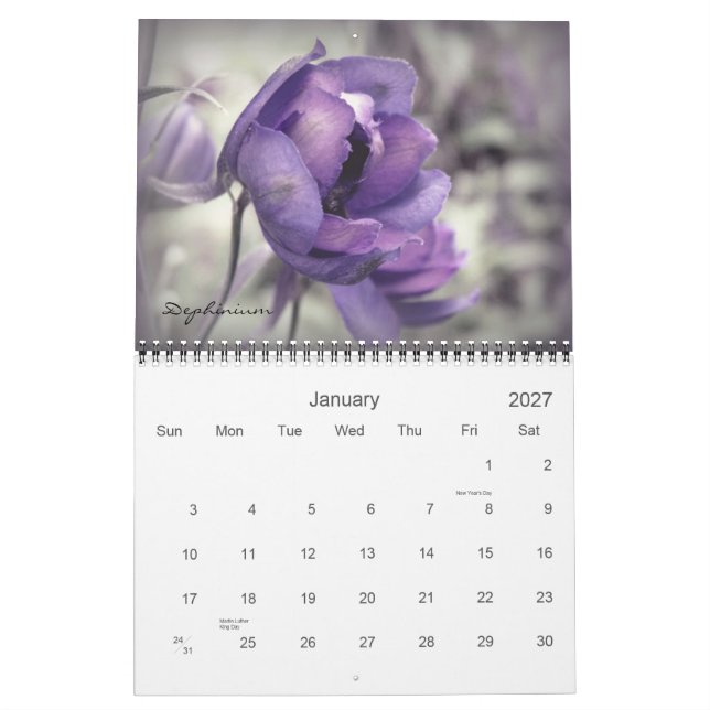 Calendario floral 2013 de la fotografía (Jan 2027)