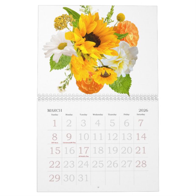 Calendario Floral 2023 (Mar 2026)