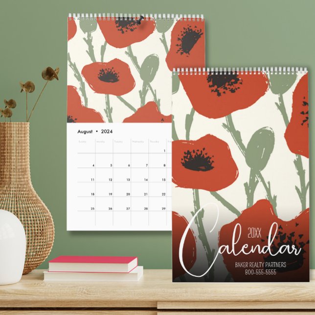 Calendario Floral 2024 (Available in 3 sizes, favorite photos printed in vibrant color on sturdy paper.
)