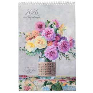 Calendario Floral and still life paintings 2026 calendar