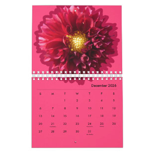 Calendario Floral Colorido 2026