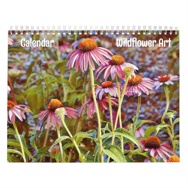 Calendario Floral de arte de flores silvestres (Tapa)