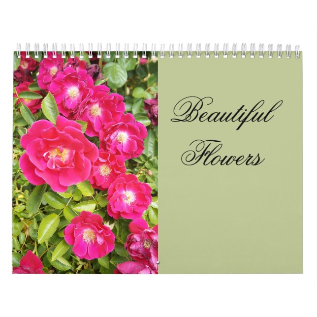 Calendario floral de hermosas flores (Tapa)