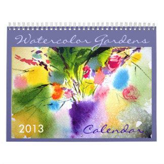 Calendario floral de la acuarela 2013