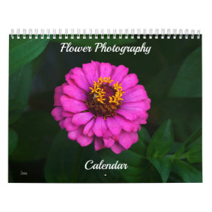 Calendario floral de la fotografía de flores
