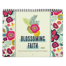 Calendario Floral de resumen de fe floreciente