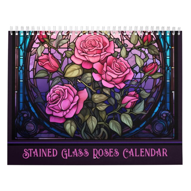 Calendario Floral de Rosas de vidrio templado (Tapa)