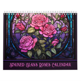 Calendario Floral de Rosas de vidrio templado