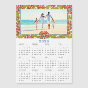 Calendario floral fotográfico retro de Personaliza