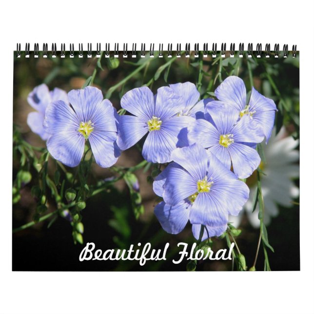 Calendario Floral hermoso (Tapa)