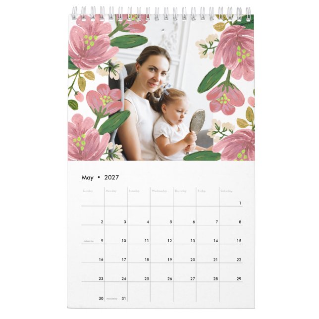 Calendario floral personalizado (May 2027)