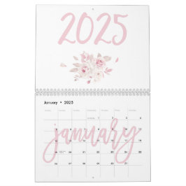 Calendario Floral-Rosa 2025