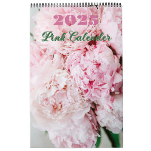Calendario Floral Rosa 2025