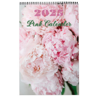 Calendario Floral Rosa 2025