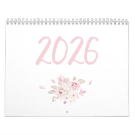 Calendario Floral-Rosa 2026
