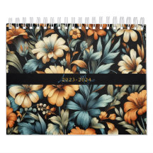 Floral rústica vintage elegante negro