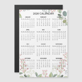 Calendario floral simple pero elegante 2026 | Iman