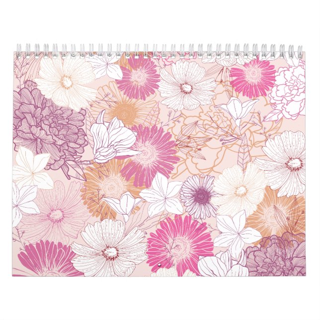 Calendario Floral sin Costuras  (Tapa)