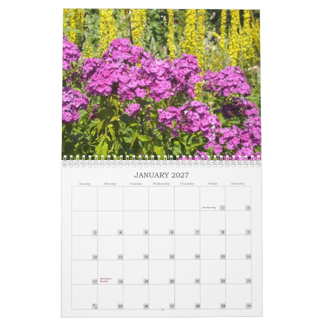 Calendario Flores 2012 (Jan 2027)