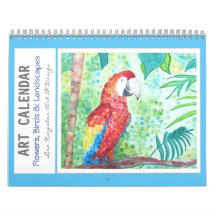 Flores acuáticas aves y paisajes