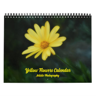 Calendario Flores Amarillas Fotografía artística