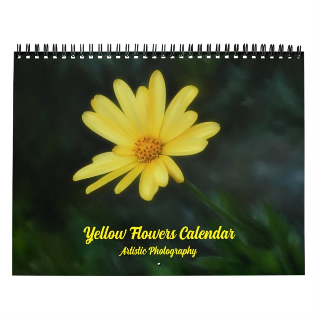 Calendario Flores Amarillas Fotografía artística (Tapa)