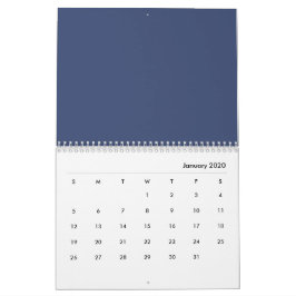 Calendario Flores azules
