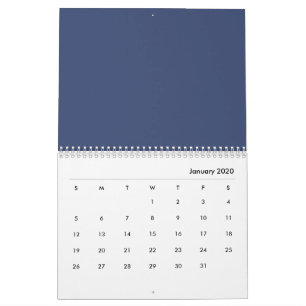 Calendario Flores azules