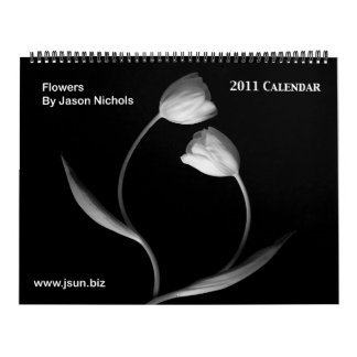 Calendario Flores blancos y negros 2011