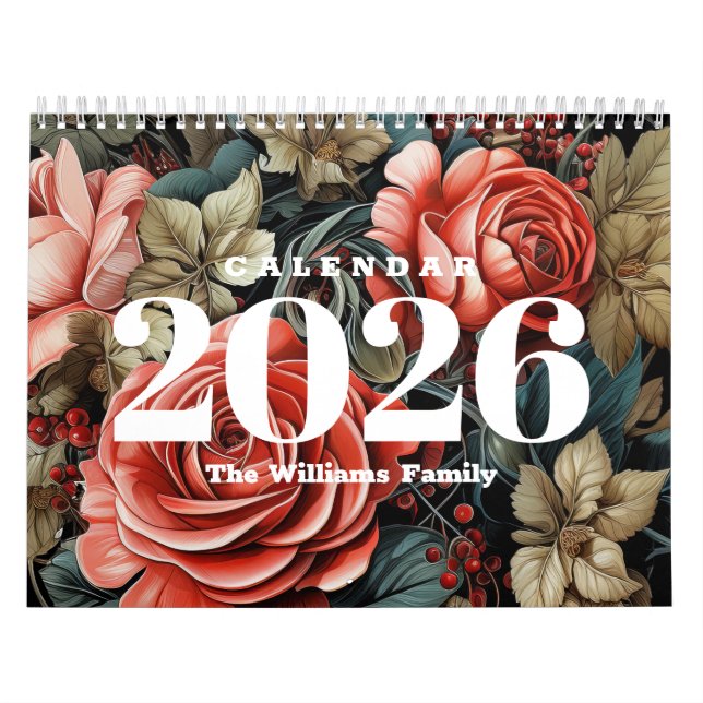 Calendario Flores botánicas vintage 2025 (Tapa)