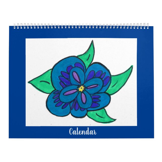 Calendario (Flores coloridas) (Tapa)