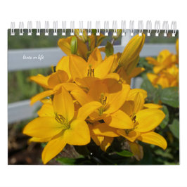 Calendario Flores de jardín amarillo