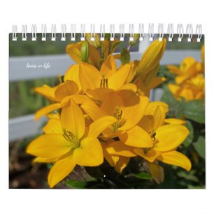 Calendario Flores de jardín amarillo