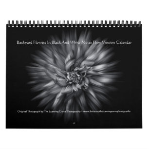 Calendario Flores de Jardín en Blanco y Negro No 20 Flow