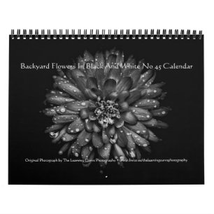 Calendario Flores de jardín en blanco y negro núm. 45